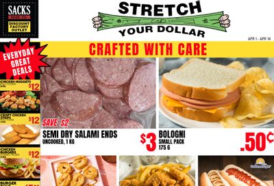 Sacks Food Co. Flyer April 1 to 14
