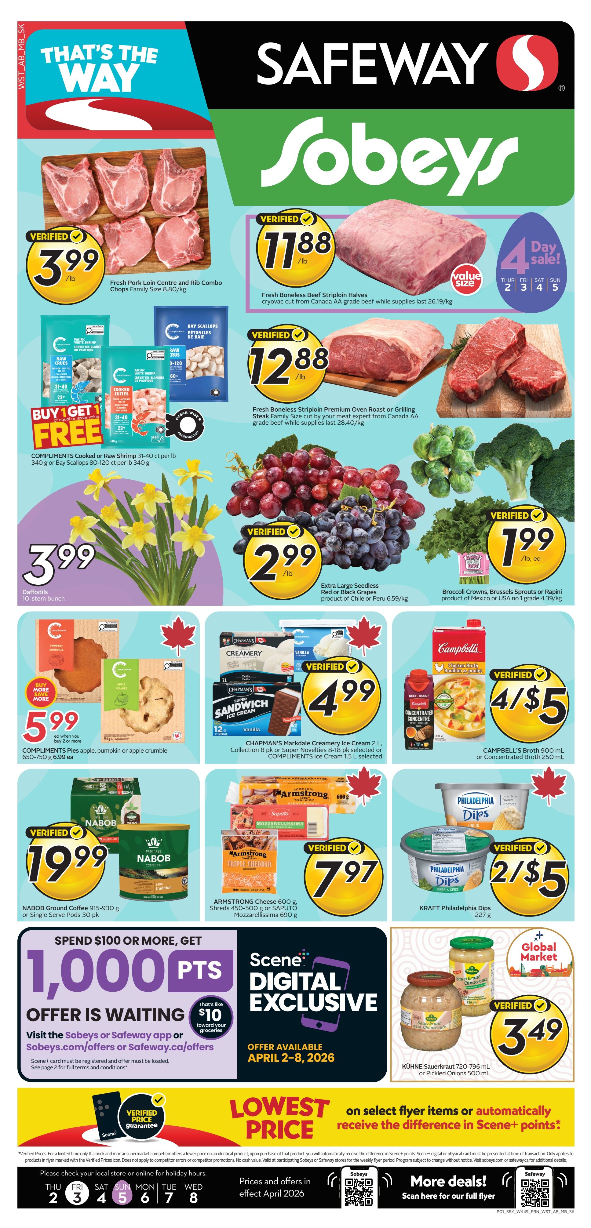Sobeys/Safeway (SK & MB) Flyer April 2 to 8