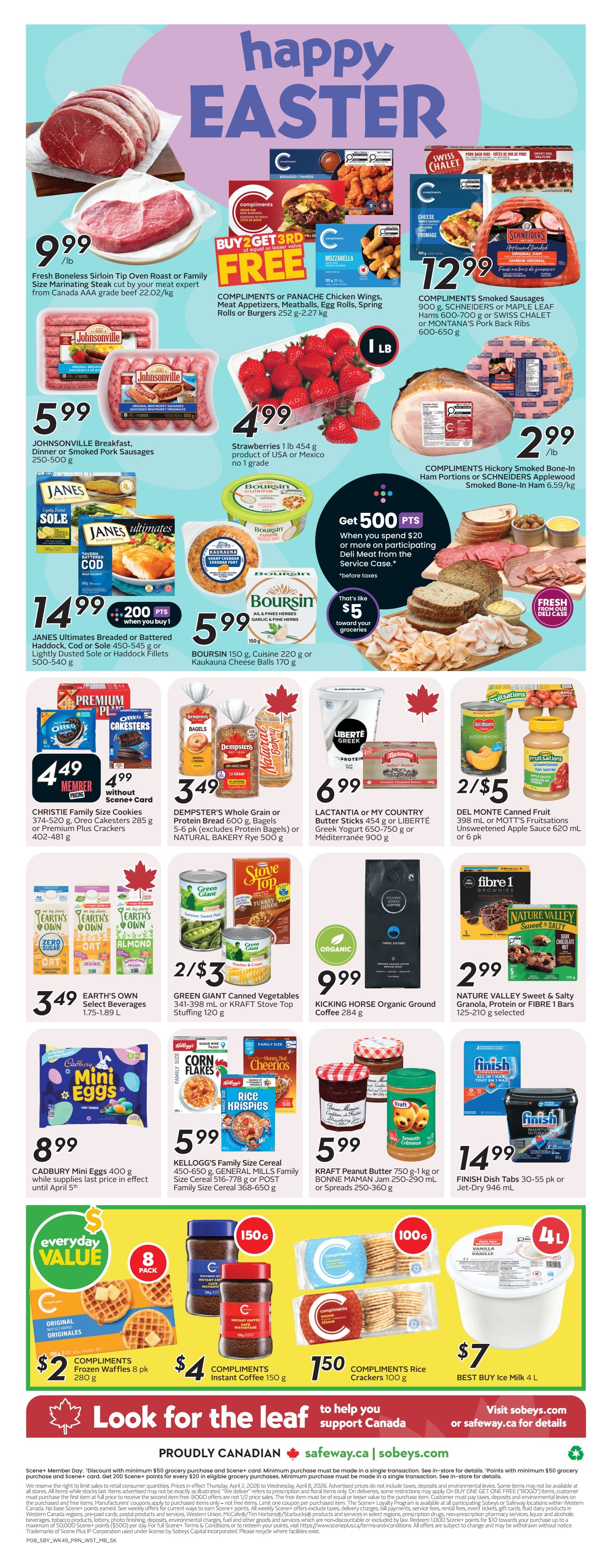 Sobeys/Safeway (SK & MB) Flyer April 2 to 8
