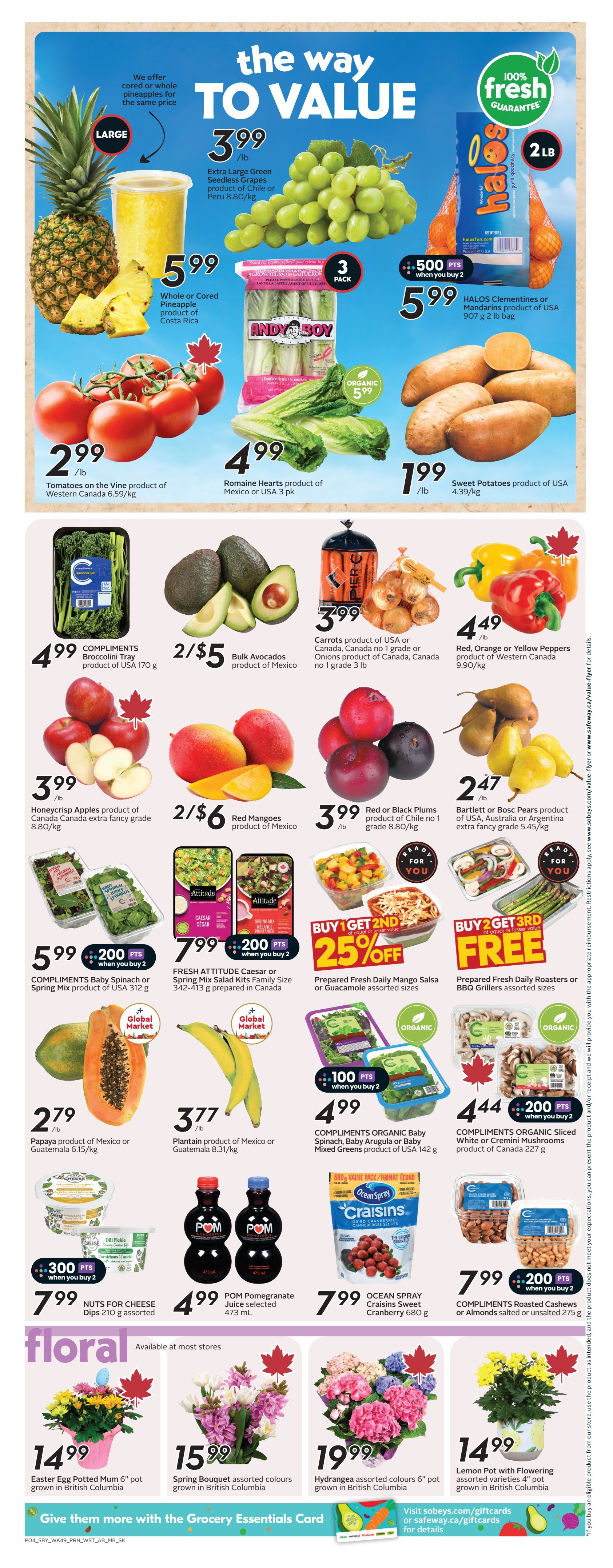 Sobeys/Safeway (SK & MB) Flyer April 2 to 8