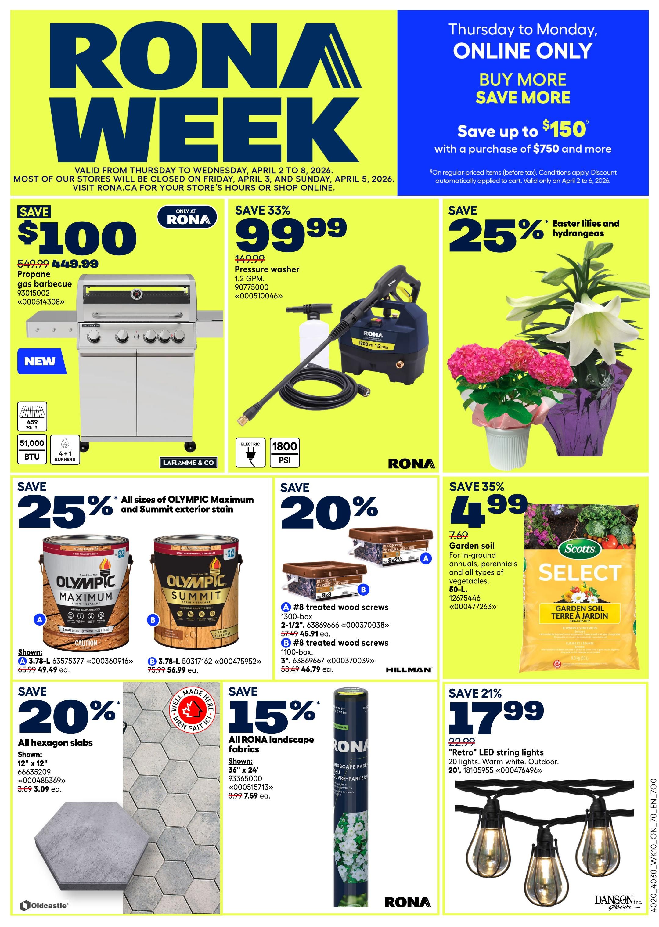 Rona & Rona+ (ON) Flyer April 2 to 8