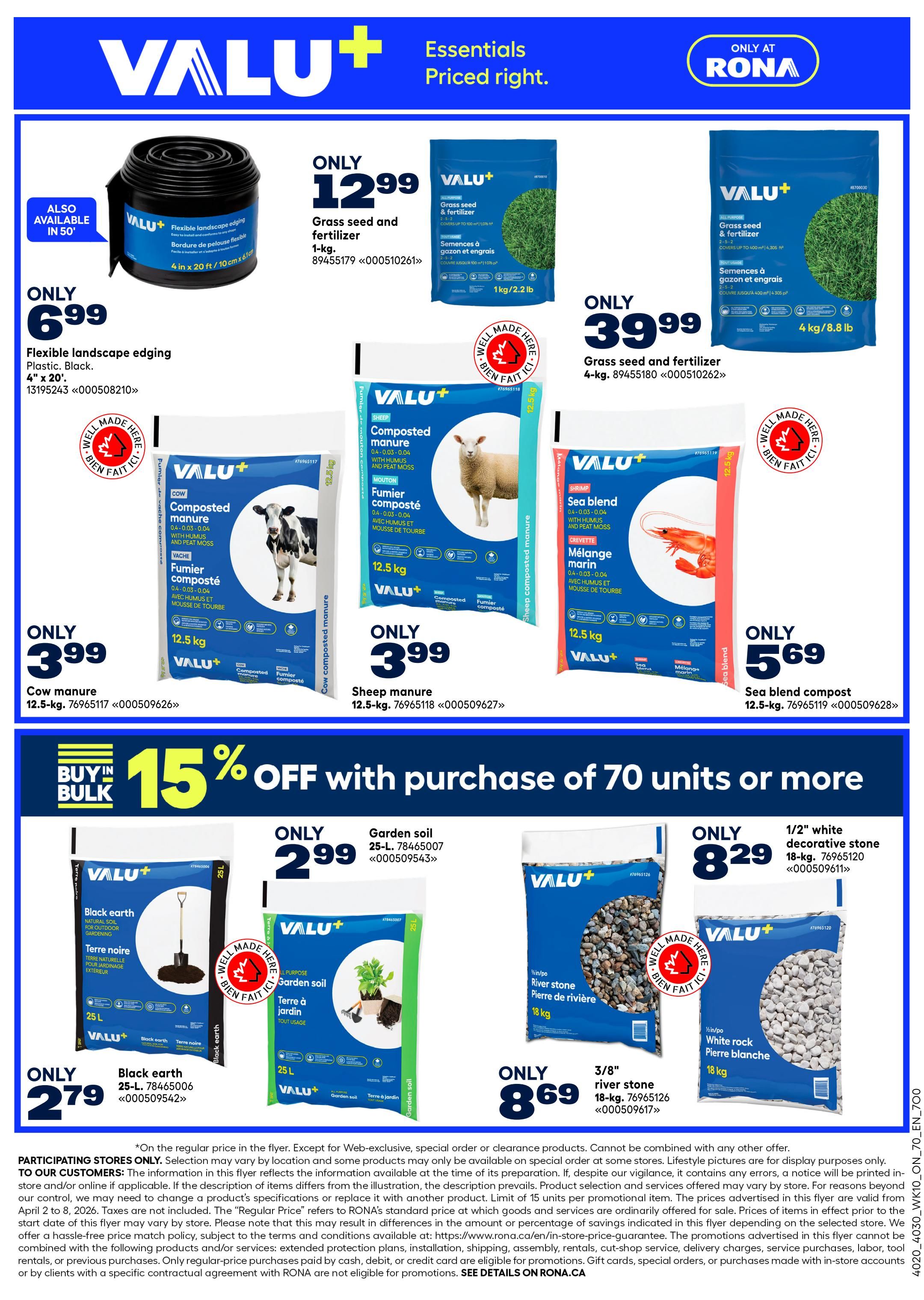 Rona & Rona+ (ON) Flyer April 2 to 8
