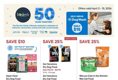 Bosley's by PetValu Flyer April 2 to 15