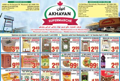 Akhavan Supermarche Flyer April 1 to 7