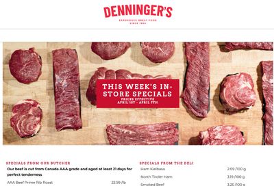 Denninger's Weekly Specials April 1 to 7