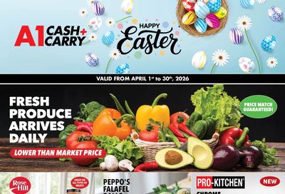 A-1 Cash and Carry Flyer April 1 to 30