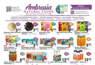 Ambrosia Natural Foods Flyer April 1 to 30
