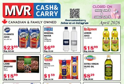 MVR Cash and Carry Flyer April 1 to 30