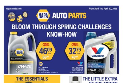 NAPA Auto Parts Flyer April 1 to 30