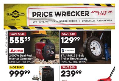 Princess Auto Price Wrecker Flyer April 1 to 30