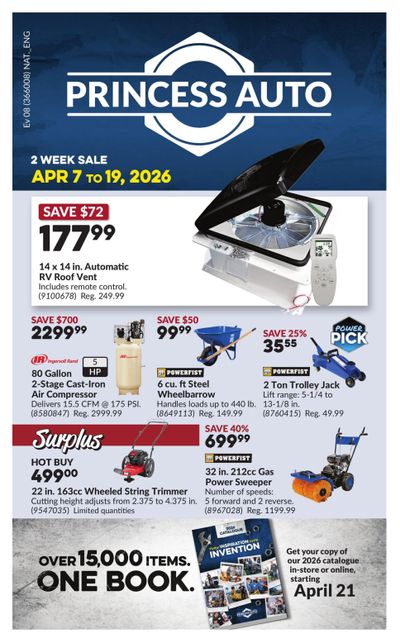 Princess Auto Flyer April 7 to 19