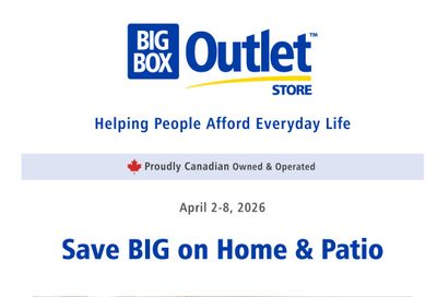 Big Box Outlet Store Flyer April 2 to 8