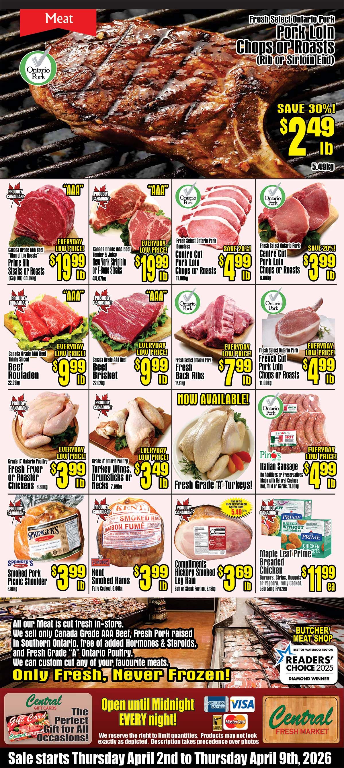 Central Fresh Market Flyer April 2 to 9