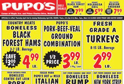 Pupo's Food Market Flyer April 2 to 8