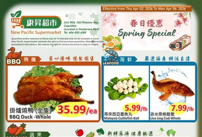 New Pacific Supermarket Flyer April 2 to 6