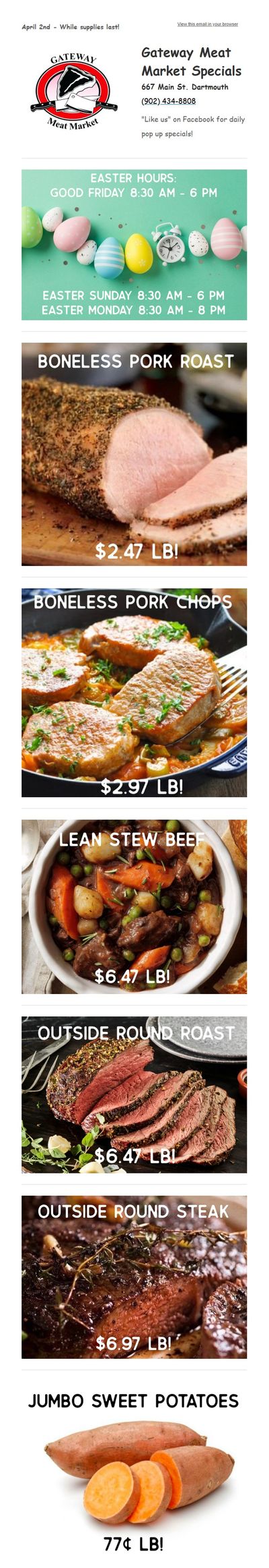 Gateway Meat Market Flyer April 2 to 8