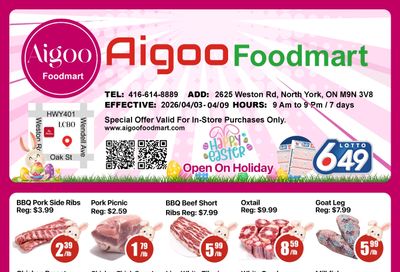 Aigoo Foodmart Flyer April 3 to 9