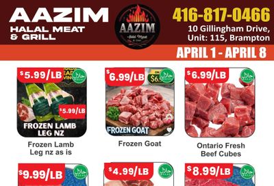 Aazim Halal Meat & Grill Flyer April 2 to 8