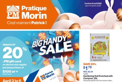 Patrick Morin Flyer April 2 to 8