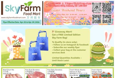 SkyFarm Food Mart Flyer April 3 to 9