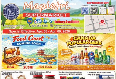 Mapletri Supermarket Flyer April 3 to 9