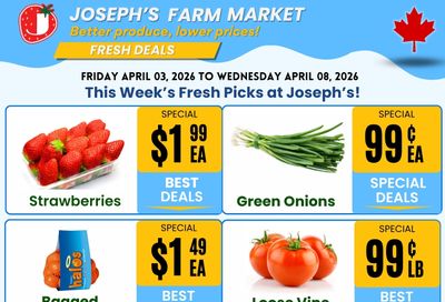 Joseph's Farm Market Flyer April 3 to 8
