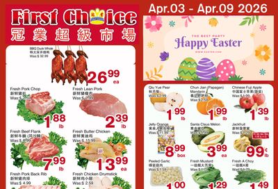 First Choice Supermarket Flyer April 3 to 9