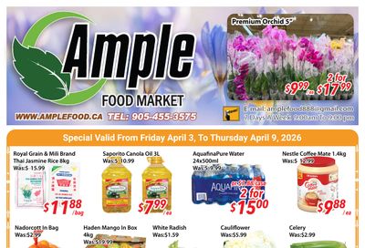 Ample Food Market (Brampton) Flyer April 3 to 9