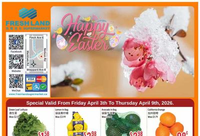 FreshLand Supermarket Flyer April 3 to 9