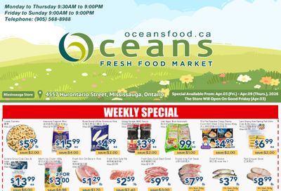 Oceans Fresh Food Market (Mississauga) Flyer April 3 to 9