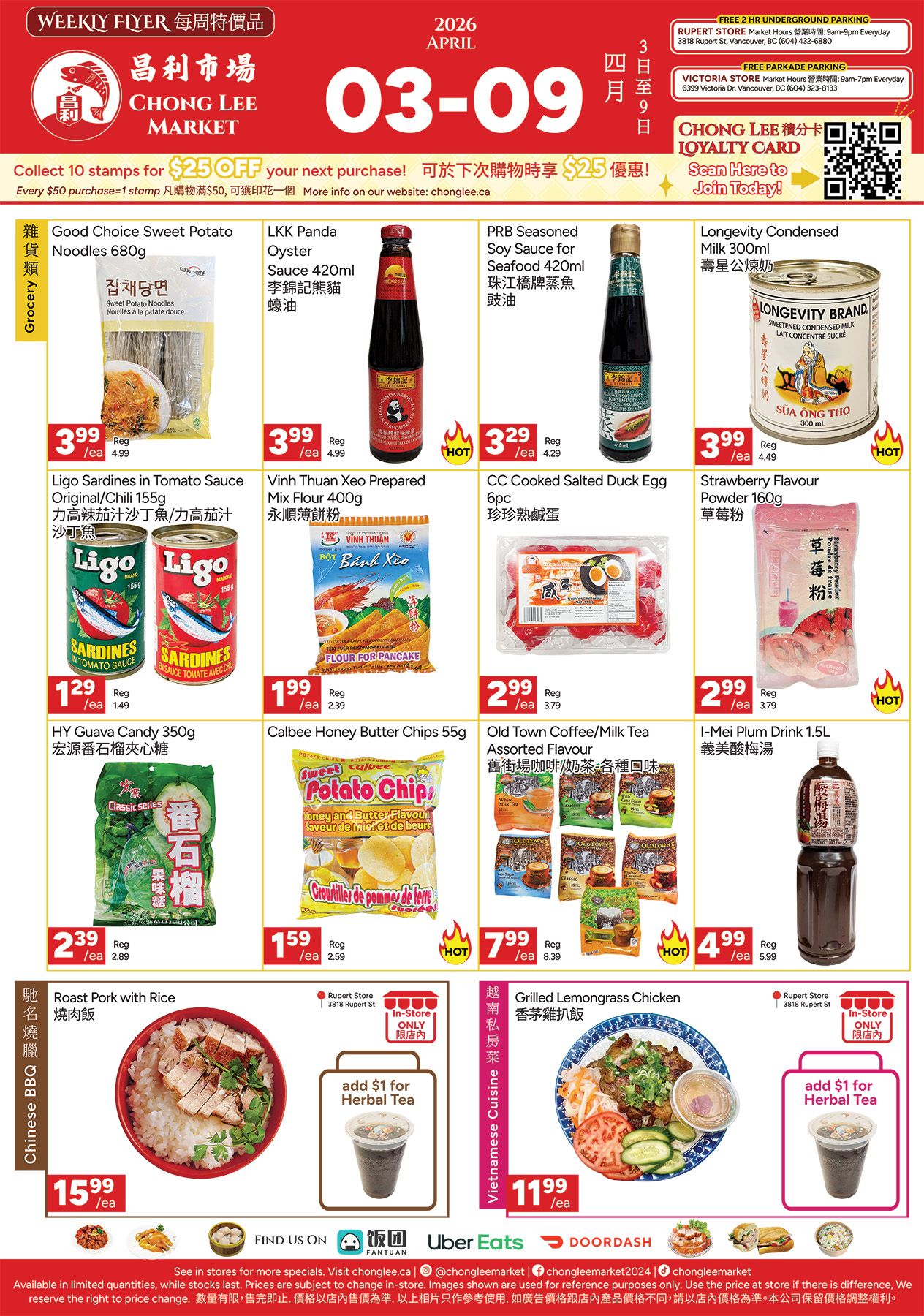 Chong Lee Market Flyer April 3 to 9