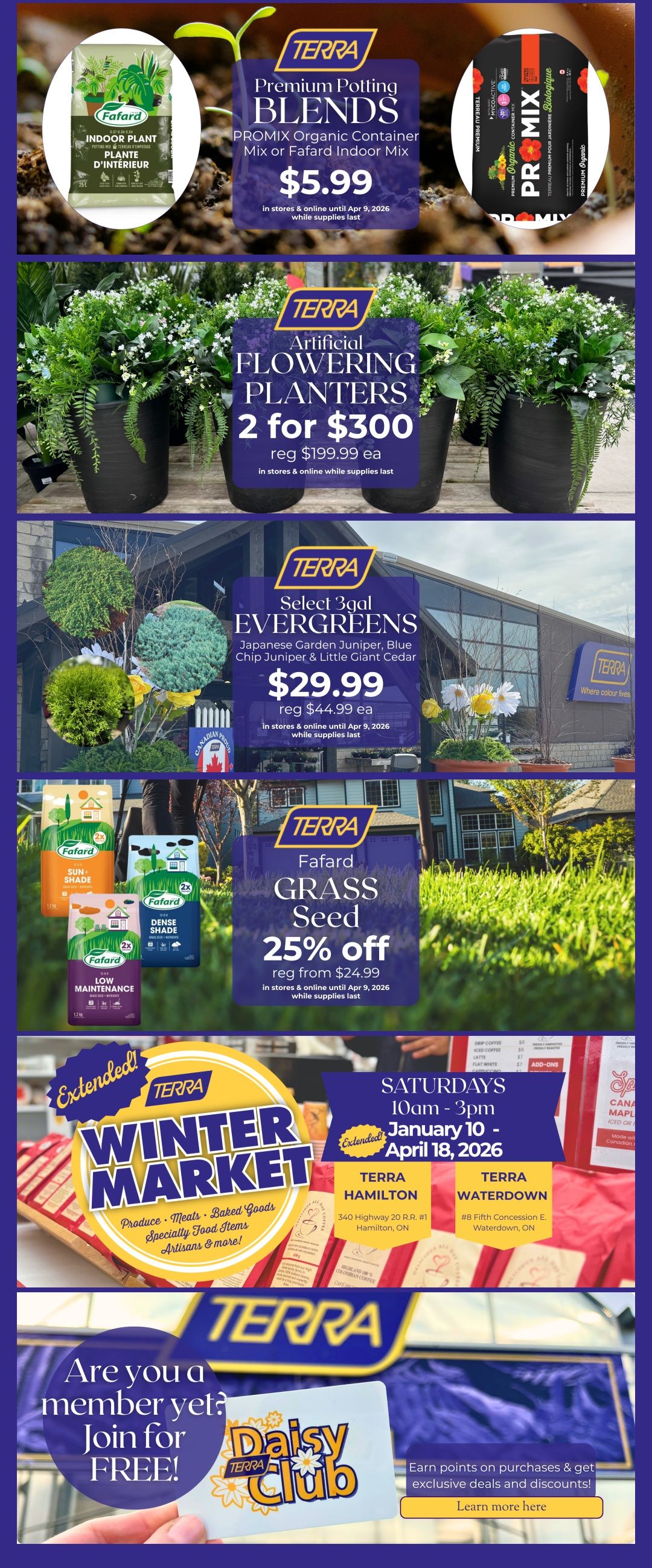 Terra Greenhouses Flyer April 3 to 9