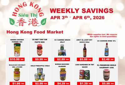 Hong Kong Food Market Flyer April 3 to 6