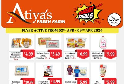 Atiya's Fresh Farm Flyer April 3 to 9