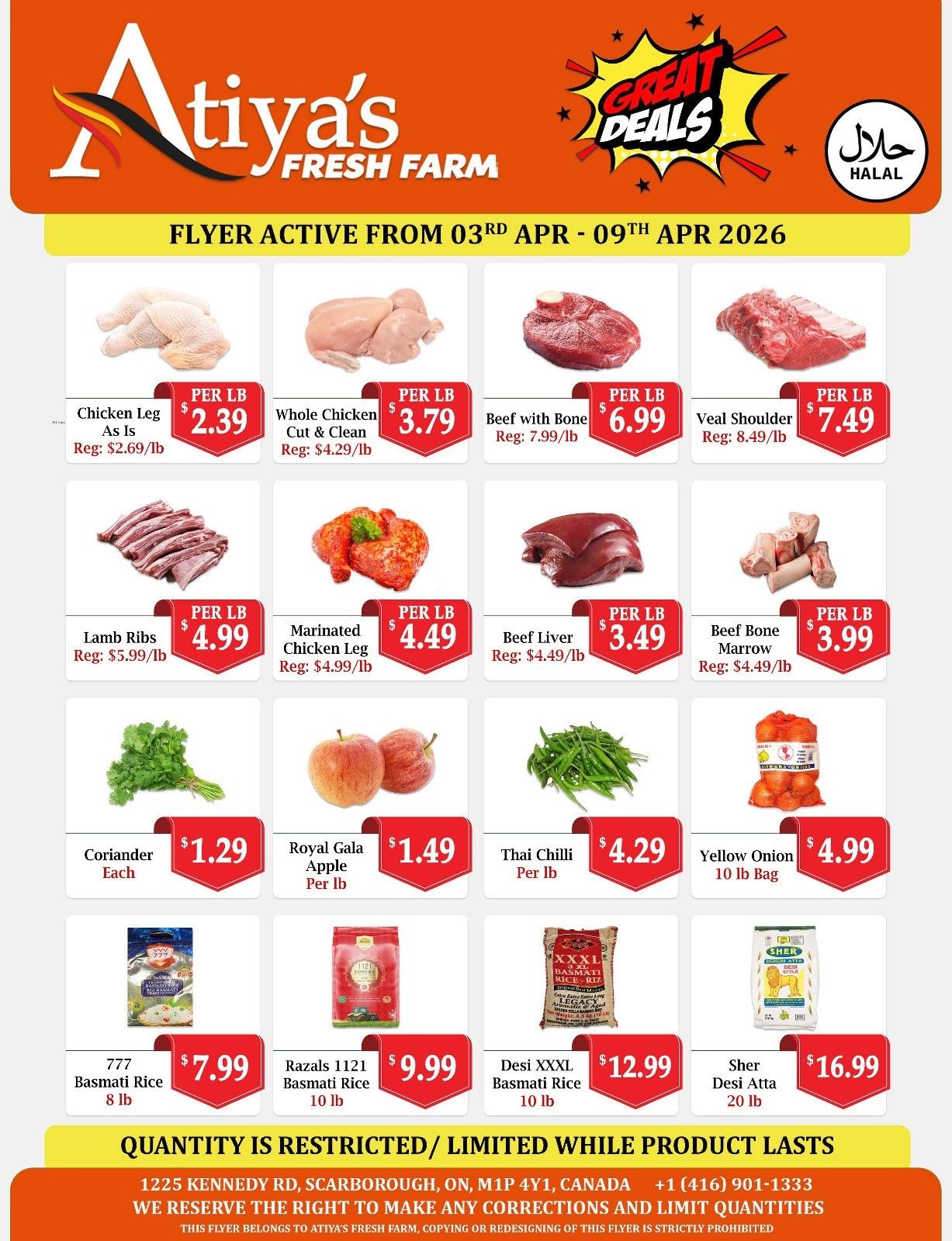 Atiya's Fresh Farm Flyer April 3 to 9