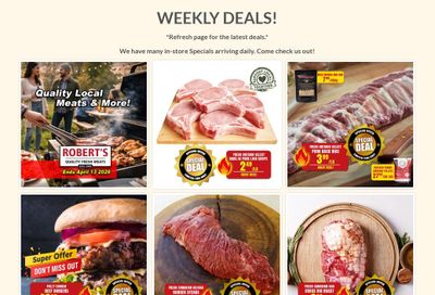 Robert's Quality Fresh Meats Flyer April 6 to 13