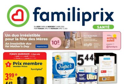 Familiprix Sante Flyer April 9 to 15