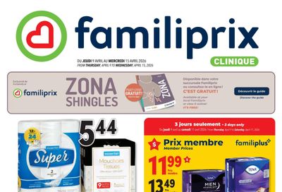 Familiprix Clinique Flyer April 9 to 15