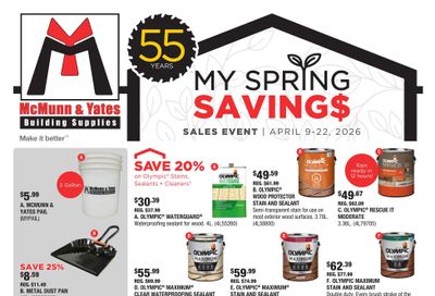 McMunn & Yates Building Supplies Flyer April 9 to 22