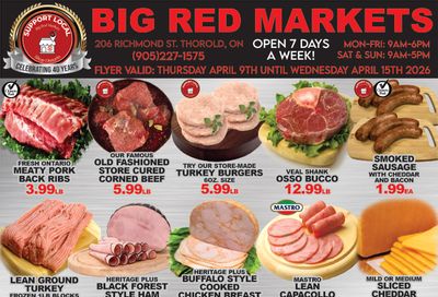 Big Red Markets Flyer April 9 to 15