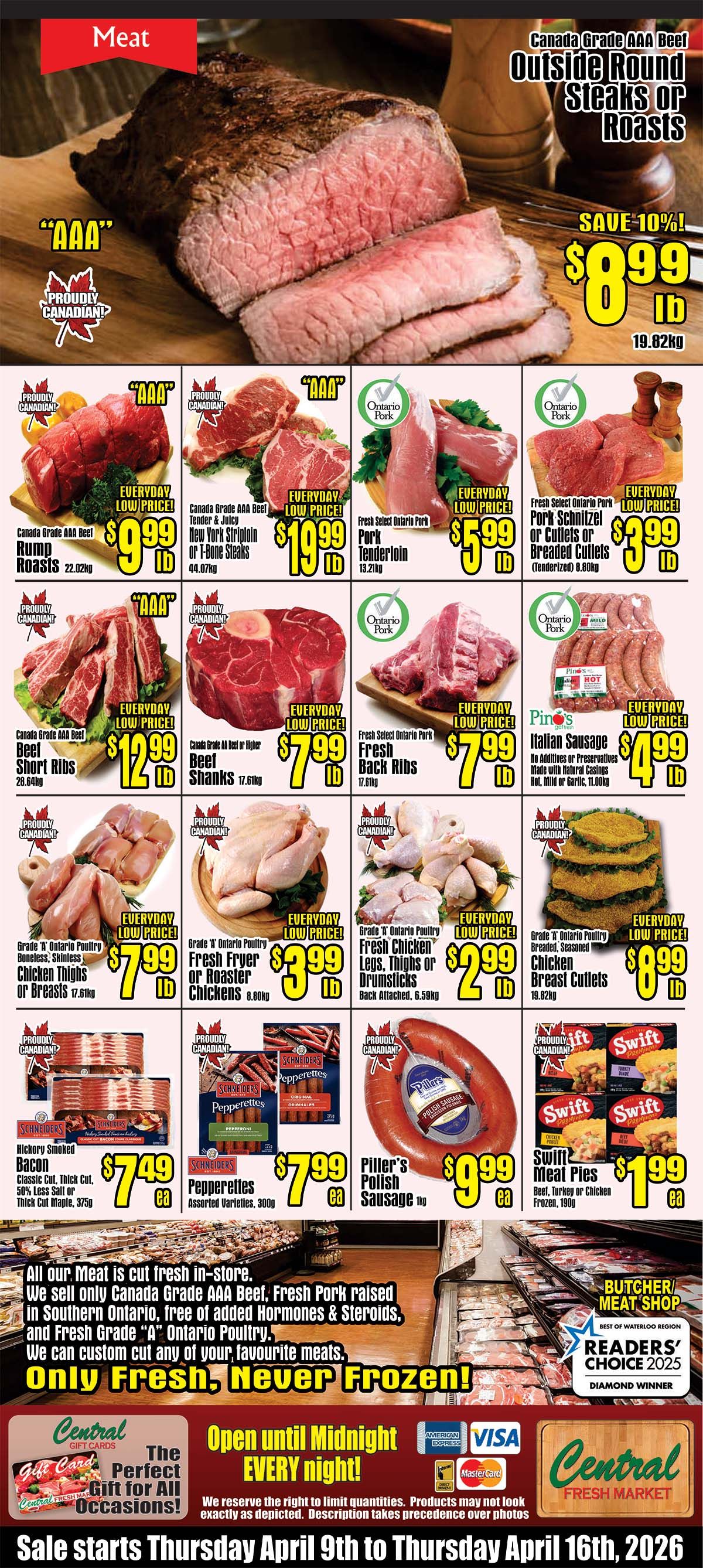 Central Fresh Market Flyer April 9 to 16