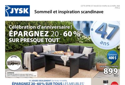JYSK (QC) Flyer April 9 to 22