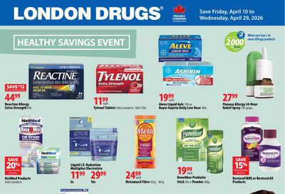 London Drugs Healthy Savings Event Flyer April 10 to 29