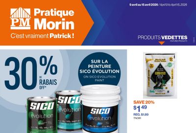 Patrick Morin Flyer April 9 to 15