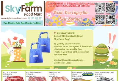 SkyFarm Food Mart Flyer April 10 to 16