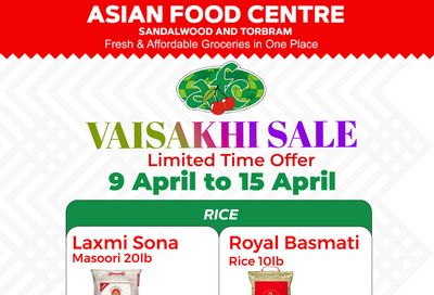 Asian Food Centre (Torbram Rd.) Flyer April 9 to 15