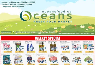 Oceans Fresh Food Market (Mississauga) Flyer April 10 to 16