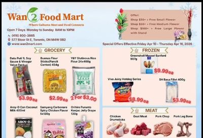 Wan 2 Food Mart Flyer April 10 to 16