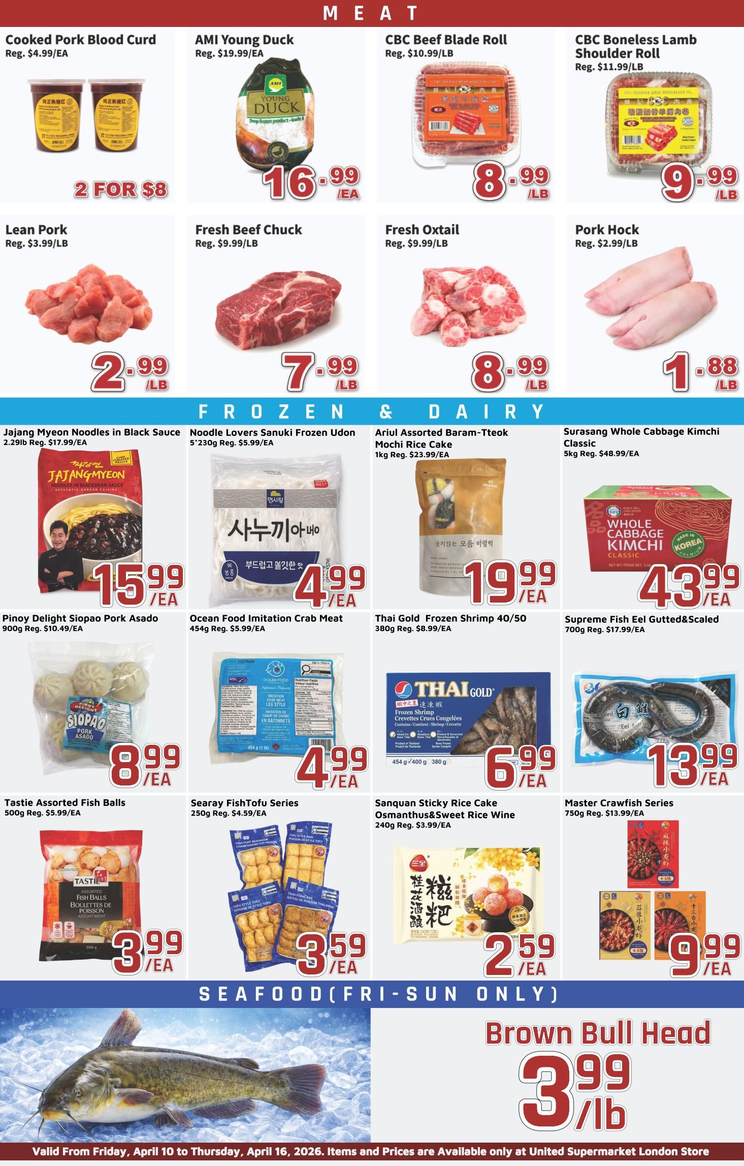 United Supermarket (London) Flyer April 10 to 16
