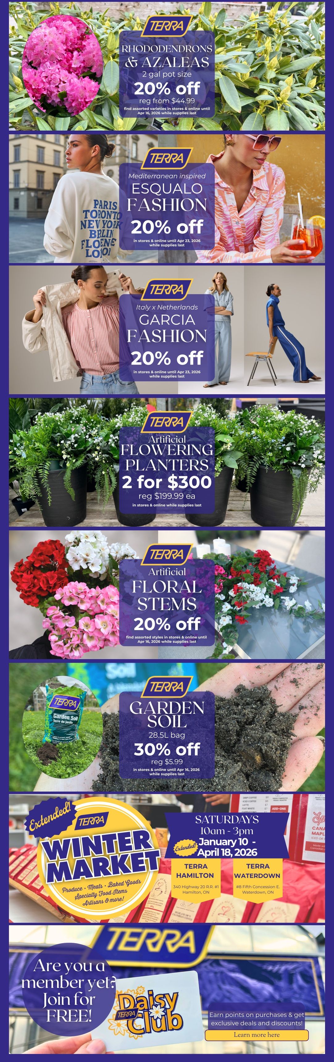 Terra Greenhouses Flyer April 10 to 16